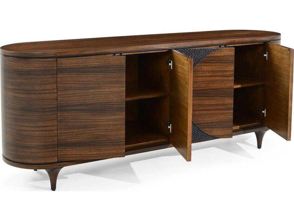 Hearthside 84 Inch Beech Wood Credenza Sideboard in Smokey Paldao