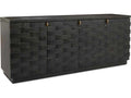Tessere 84 Inch Oak Wood Four-Door Sideboard in Gold Cerused Black