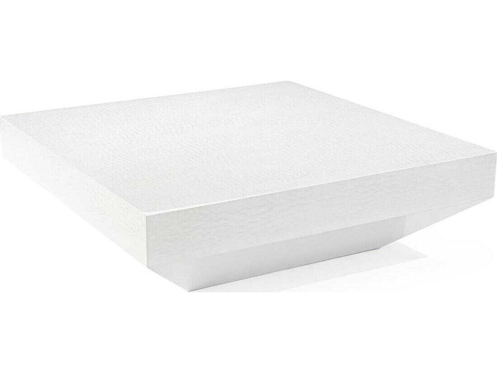 Mark McDowell Dracaena Square Silver White Coffee Table