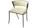 Nevado Leather Upholstered Side Dining Chair in Black