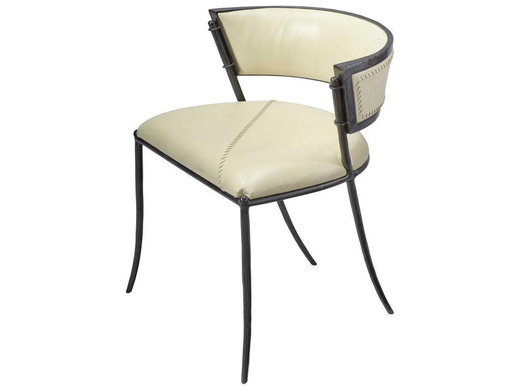 Nevado Leather Upholstered Side Dining Chair in Black