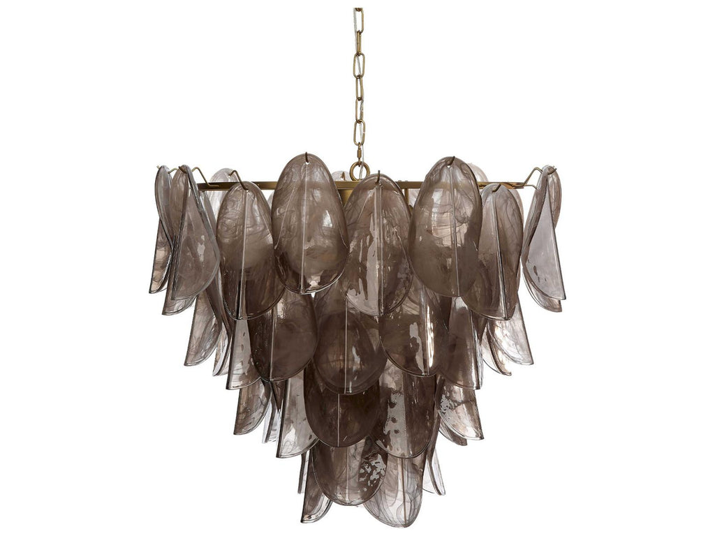 Jamie Young 10-Light Magnolia Chandelier in Smoke Grey Brass