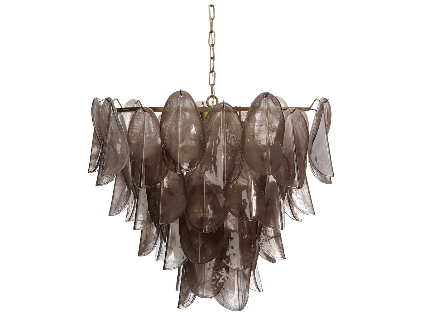 Jamie Young 10-Light Magnolia Chandelier in Smoke Grey Brass
