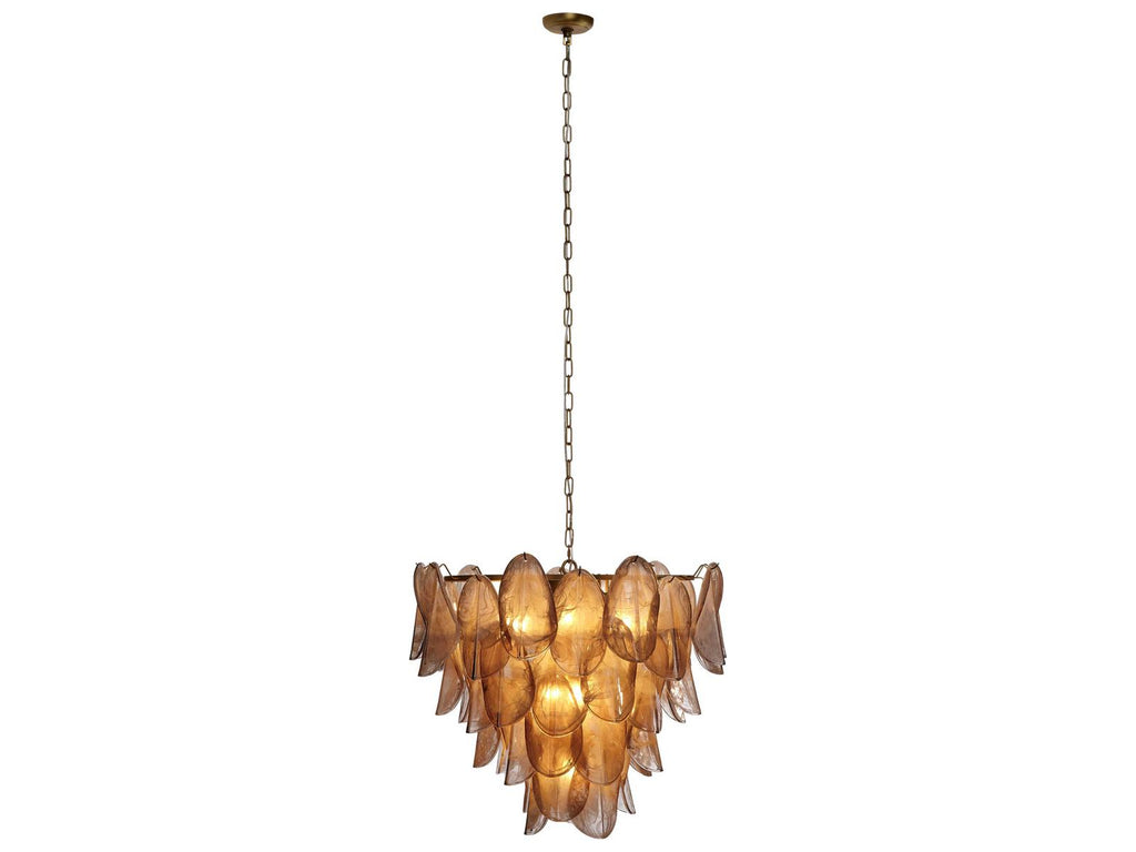 Jamie Young 10-Light Magnolia Chandelier in Smoke Grey Brass