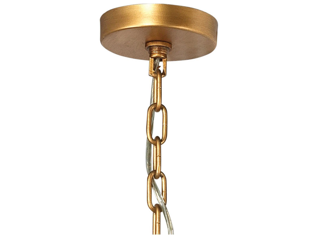 Jamie Young Perignon 24-Light Chandelier with Melted Ice Glass in Antique Brass