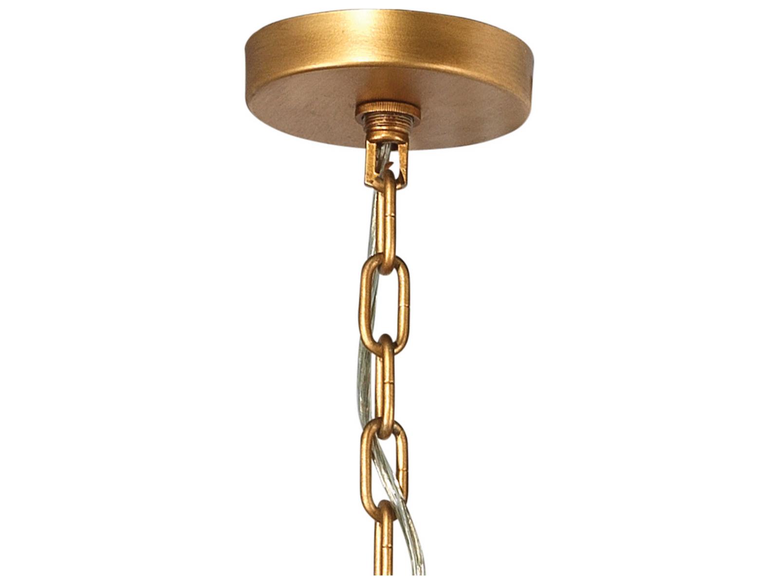 Jamie Young Perignon 24-Light Chandelier with Melted Ice Glass in Antique Brass