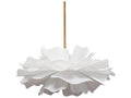 Jamie Young Zinnia 4-Light Chandelier in Frosted White Acrylic and Antiqued Brass