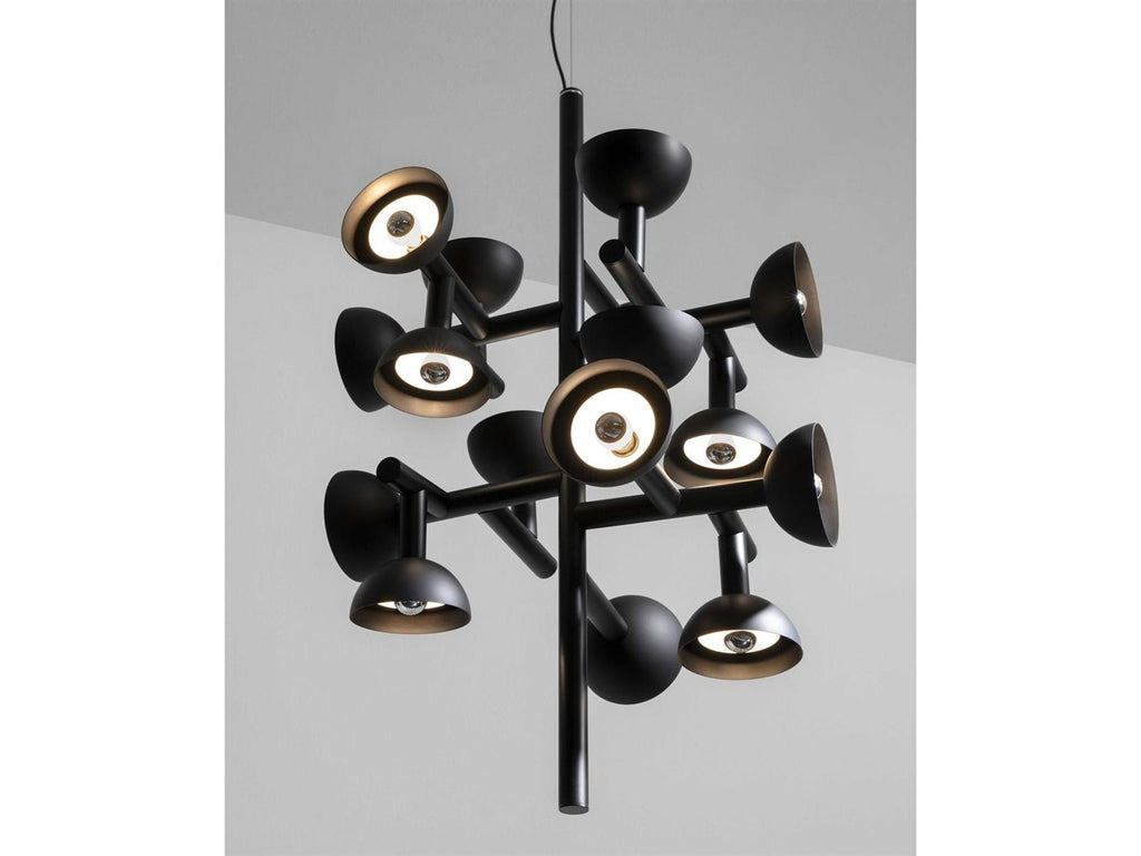 Karman Sibilla 16-Light Geometric Chandelier in Black