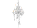 Karman Beautiful Mess 21-Light Matte White Chandelier with Murano Glass and Crystal