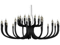 Karman 32-Light Snoob Chandelier in Matte Black Aluminum