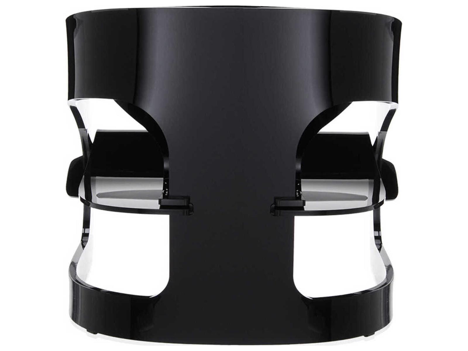 Joe Colombo Iconic PMMA Accent Chair in Opaque Black