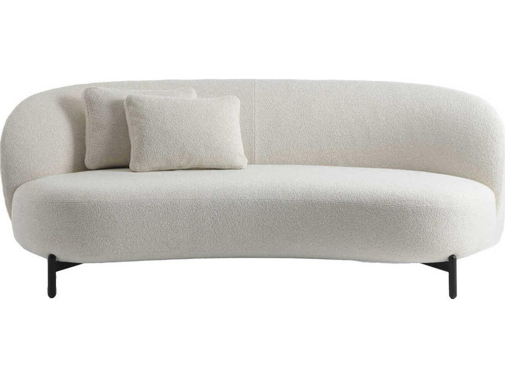 Lunam Orsetto White Upholstered Loveseat