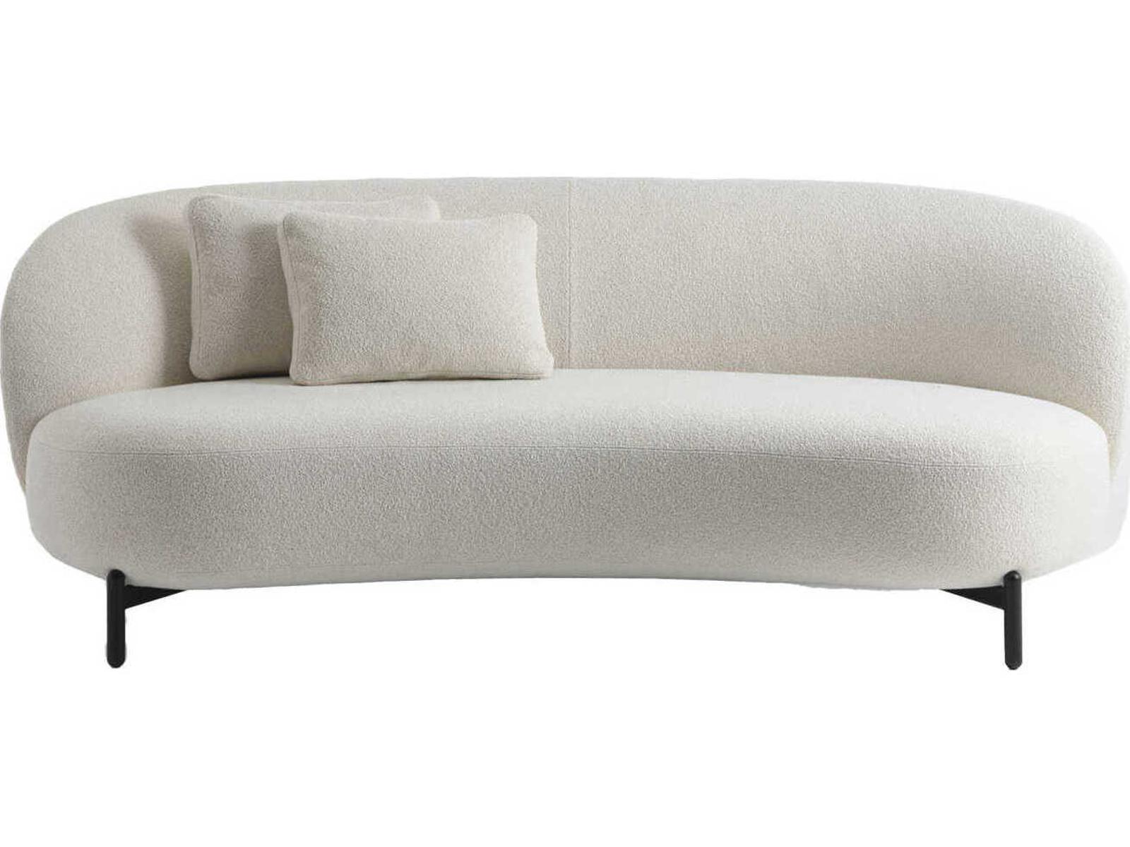 Lunam Orsetto White Upholstered Loveseat