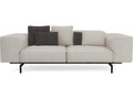 Largo 2-Seat Gubbio Ecru Beige Fabric Sofa