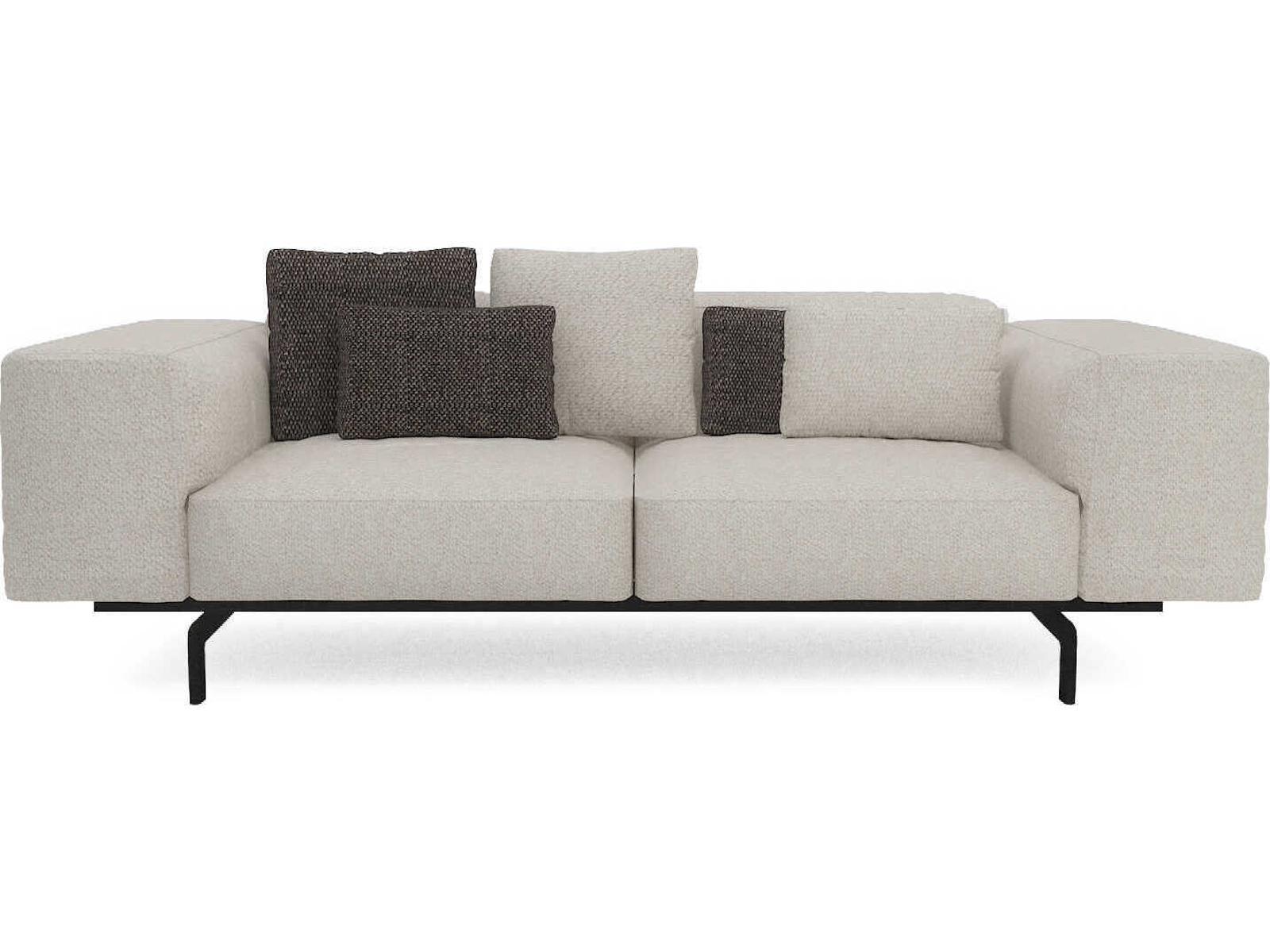 Largo 2-Seat Gubbio Ecru Beige Fabric Sofa