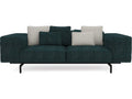 Largo 3-Seat Upholstered Sofa in Gubbio Green Fabric