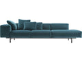 Largo 3-Seat Teal Velvet Sofa by Piero Lissoni