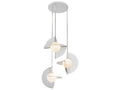 Kuzco Lighting Scorpio Polished Nickel Geometric LED Chandelier with Opal Glass