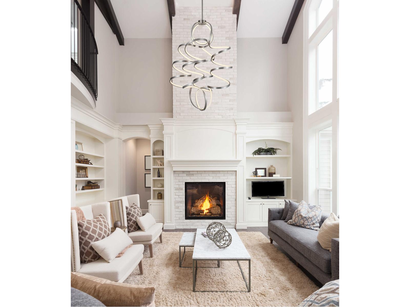 Kuzco Lighting Synergy LED Chandelier in Antique Silver