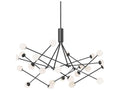 Kuzco Lighting Moto 56-Inch LED Chandelier in Black with Opal Glass