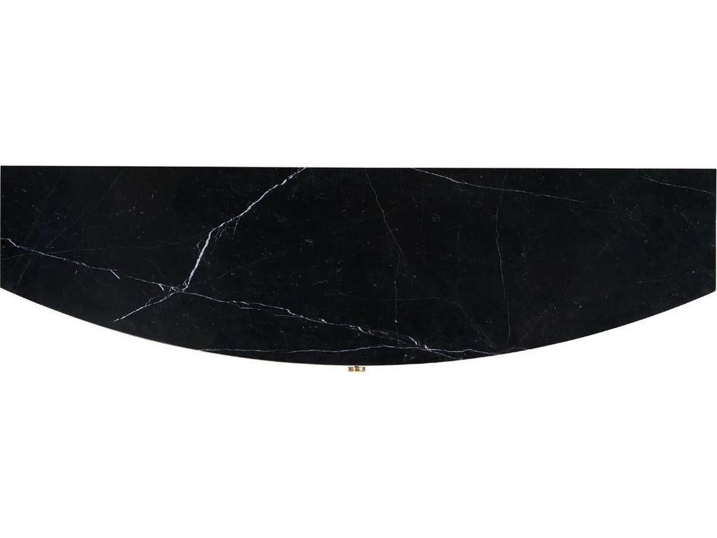 Paulina Server in Ivory Faux Vellum and Black Nero Marquina