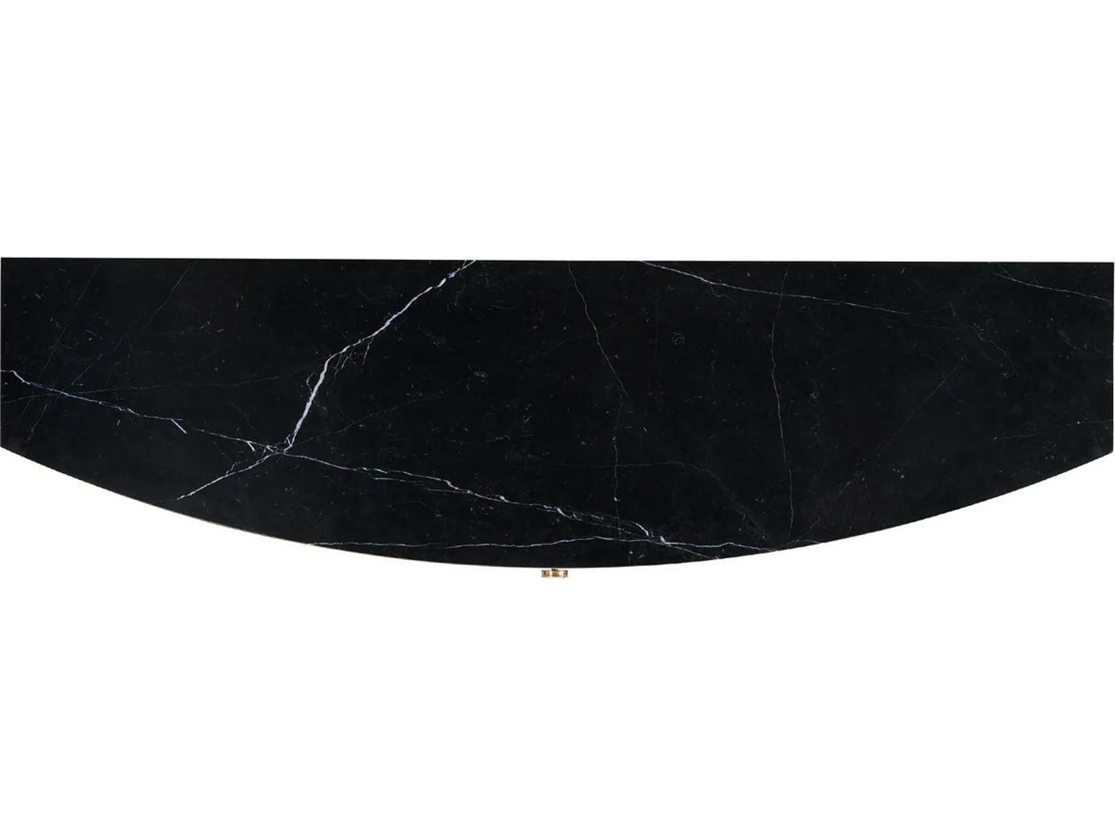 Paulina Server in Ivory Faux Vellum and Black Nero Marquina