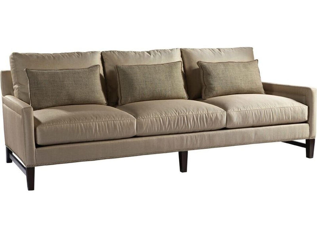 Upholstered Accent Arm Chair with Antique Walnut Finish