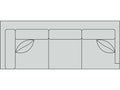 Smithfield Right Arm Corner Leather Sectional Sofa