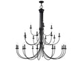 Livex Lighting Estate 24-Light Grande Foyer Chandelier in Black
