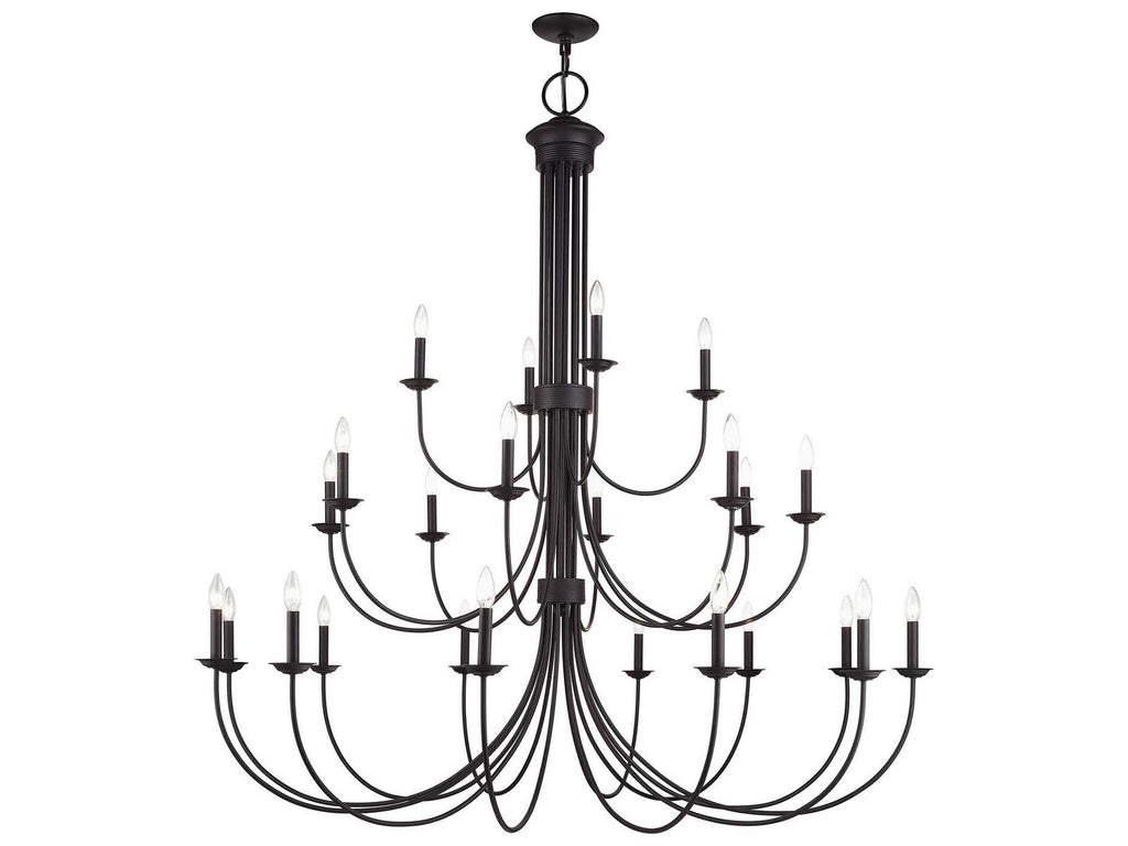 Livex Lighting Estate 24-Light Bronze Grande Foyer Chandelier