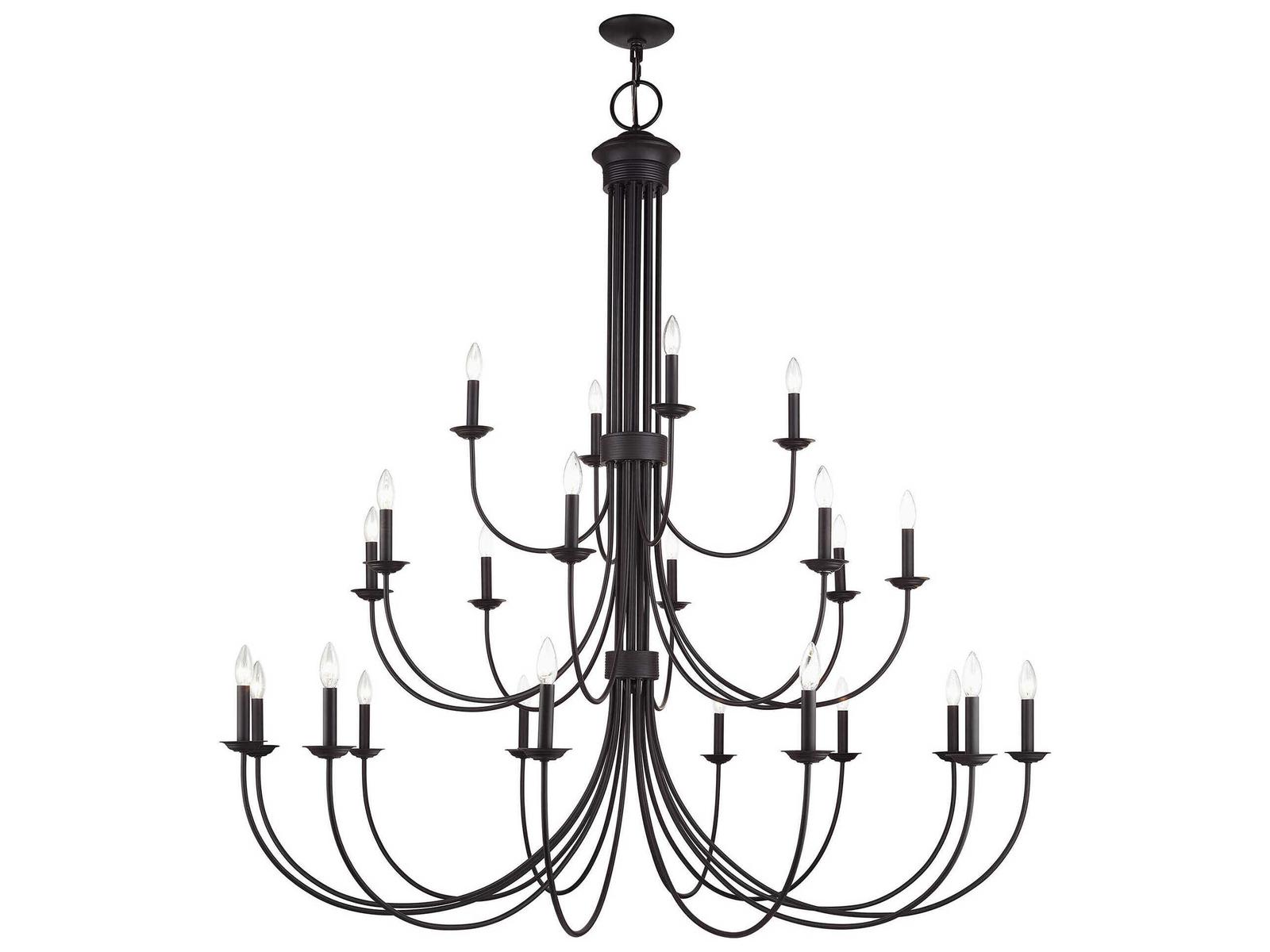 Livex Lighting Estate 24-Light Bronze Grande Foyer Chandelier