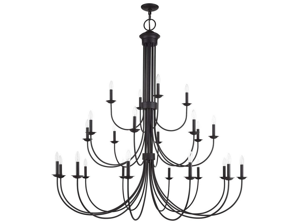 Livex Lighting Estate 24-Light Bronze Grande Foyer Chandelier