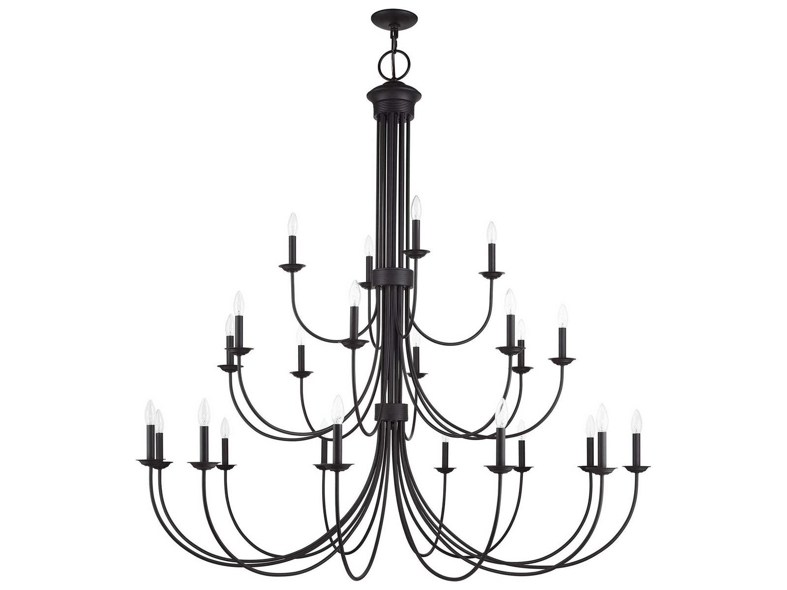 Livex Lighting Estate 24-Light Bronze Grande Foyer Chandelier