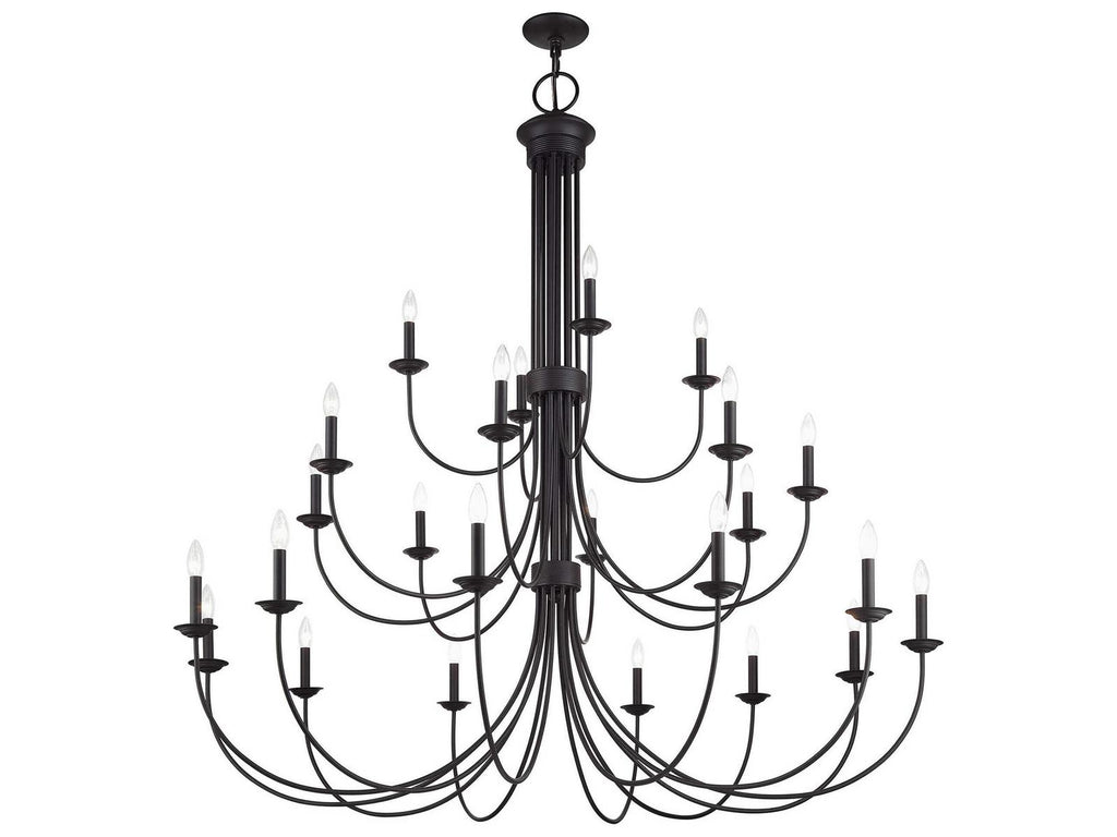 Livex Lighting Estate 24-Light Bronze Grande Foyer Chandelier
