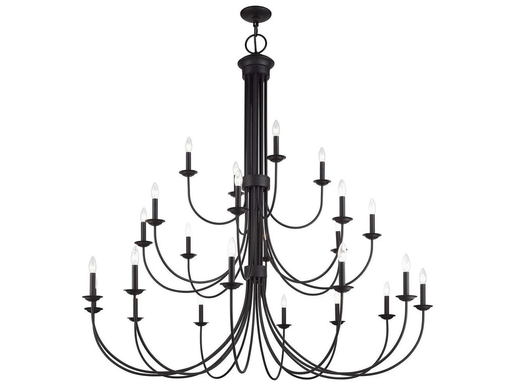 Livex Lighting Estate 24-Light Bronze Grande Foyer Chandelier
