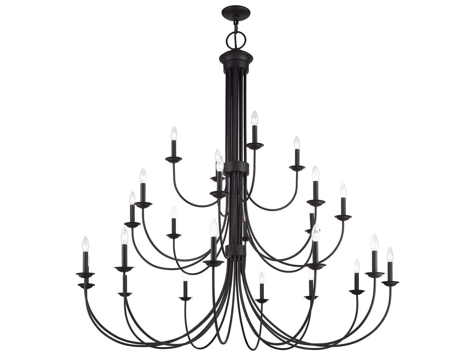 Livex Lighting Estate 24-Light Bronze Grande Foyer Chandelier