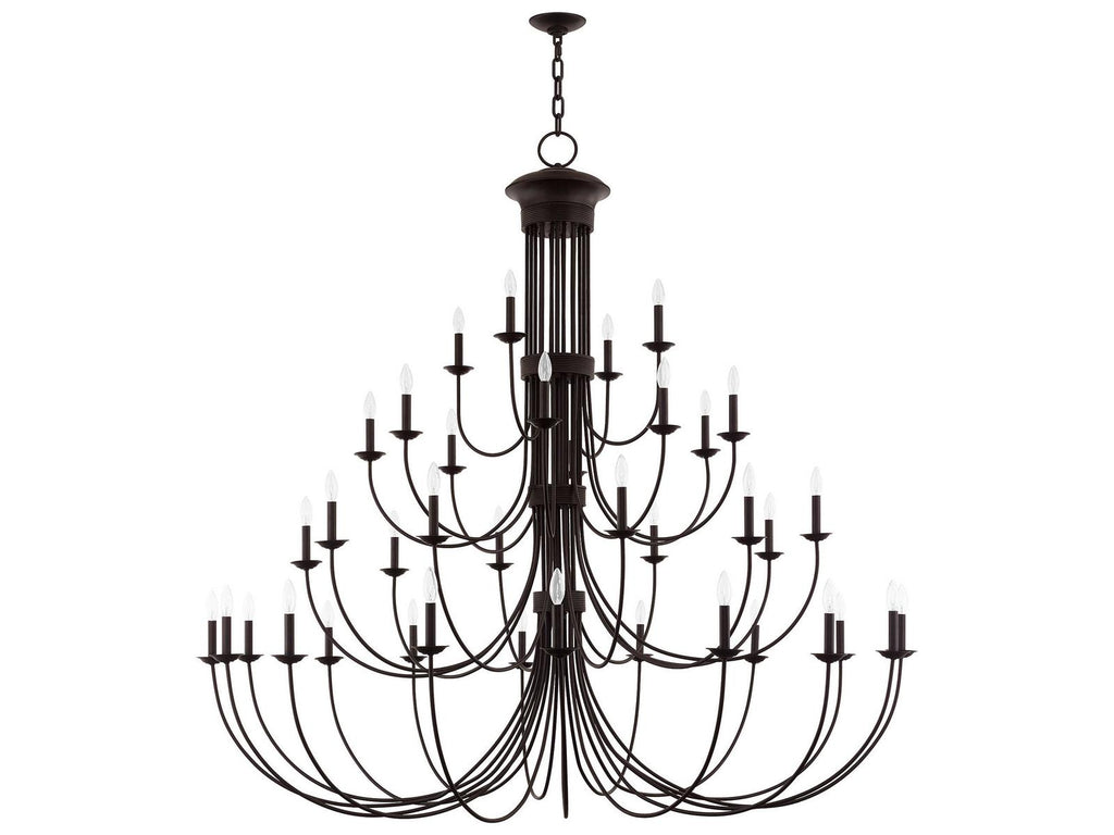 Livex Lighting 38-Light Estate Tiered Chandelier in Bronze