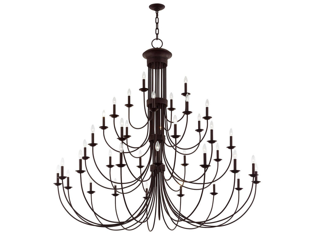 Livex Lighting 38-Light Estate Tiered Chandelier in Bronze
