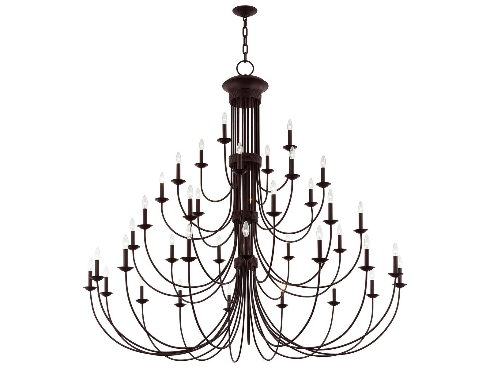 Livex Lighting 38-Light Estate Tiered Chandelier in Bronze