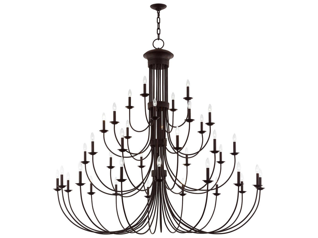 Livex Lighting 38-Light Estate Tiered Chandelier in Bronze