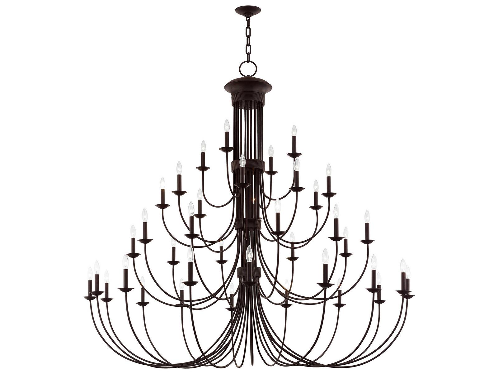 Livex Lighting 38-Light Estate Tiered Chandelier in Bronze