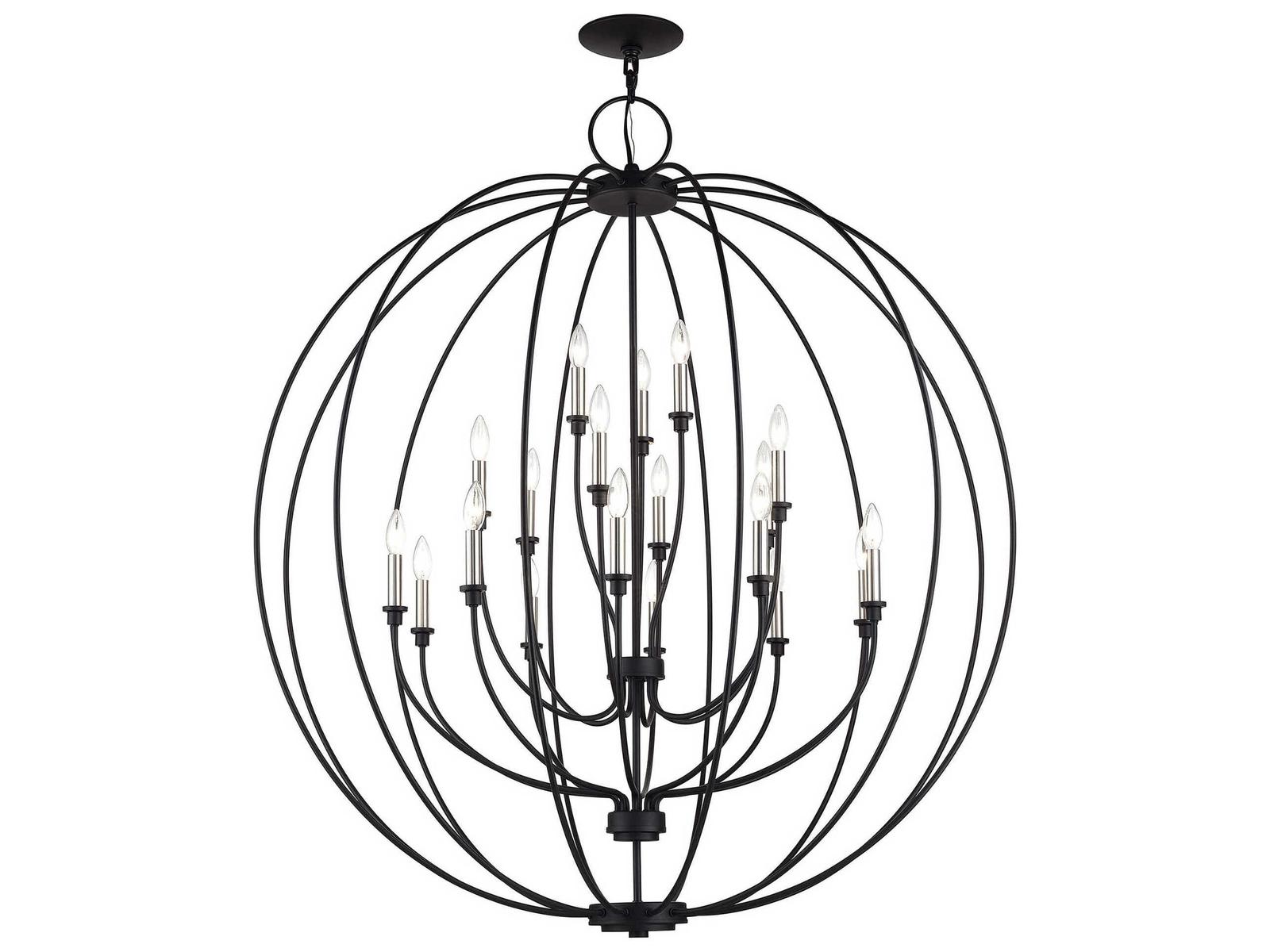 Livex Lighting 19-Light Milania Chandelier in Black Brushed Nickel