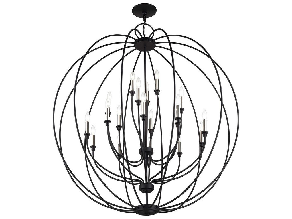 Livex Lighting 19-Light Milania Chandelier in Black Brushed Nickel