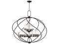 Livex Lighting Westfield 12-Light Foyer Chandelier in Olde Bronze with Satin Opal White Glass