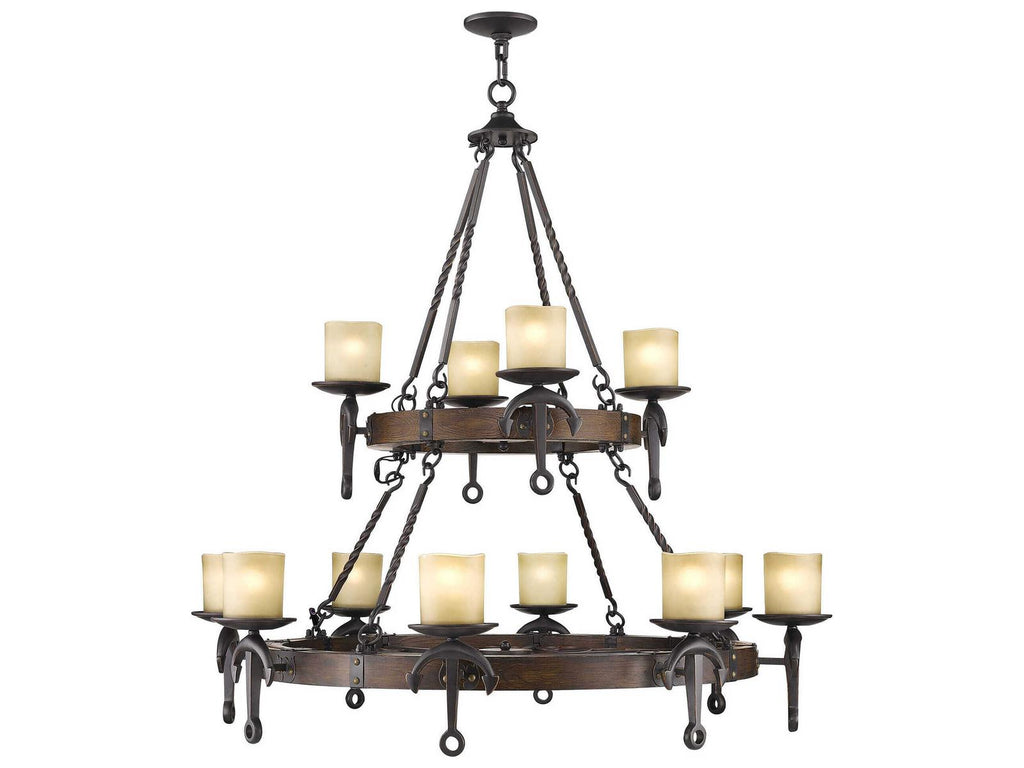 Livex Lighting Cape May 12-Light Tiered Chandelier in Olde Bronze