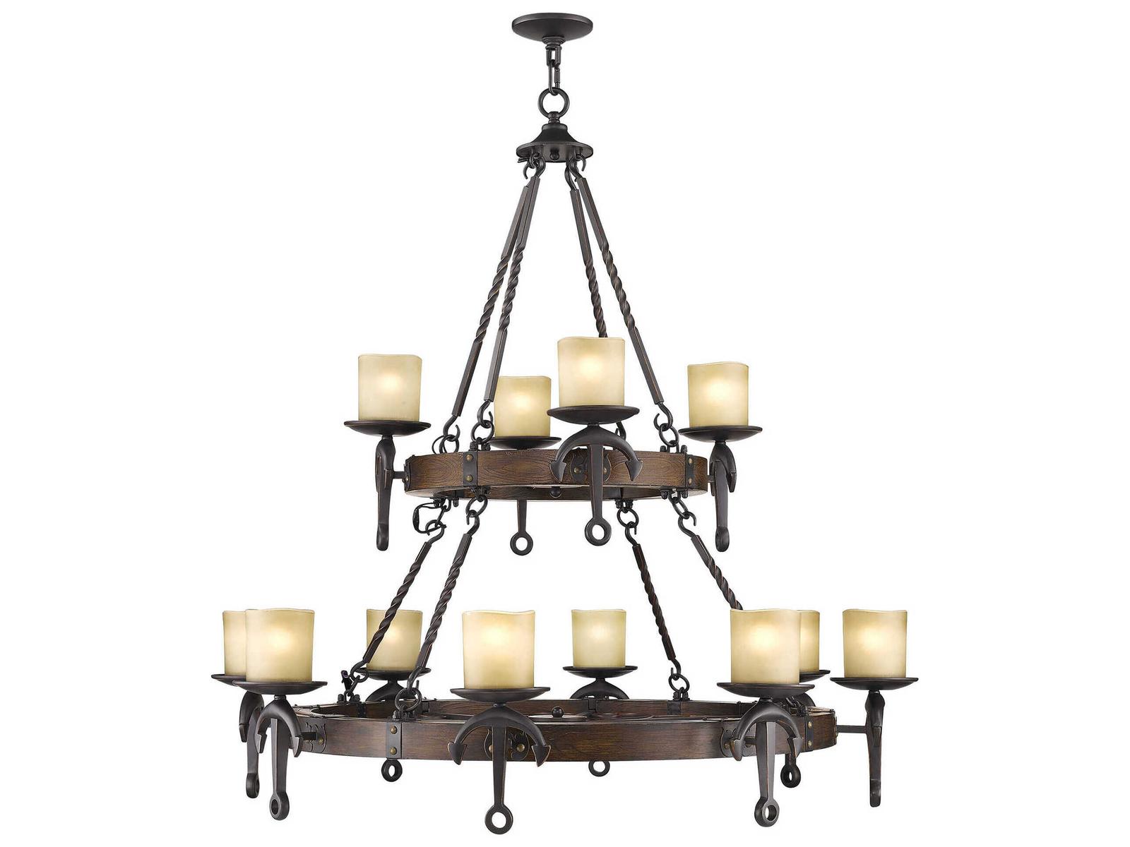 Livex Lighting Cape May 12-Light Tiered Chandelier in Olde Bronze