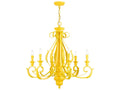 Livex Lighting Valencia 6-Light Chandelier in Shiny Yellow