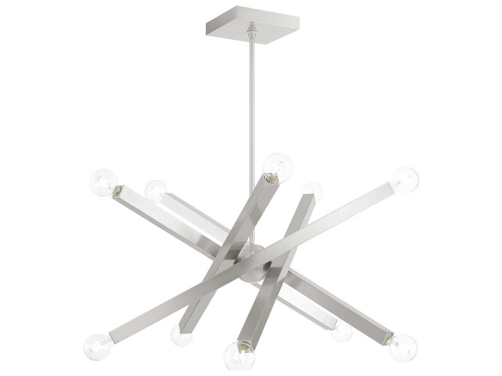 Livex Lighting Solna 10-Light Brushed Nickel Sputnik Chandelier