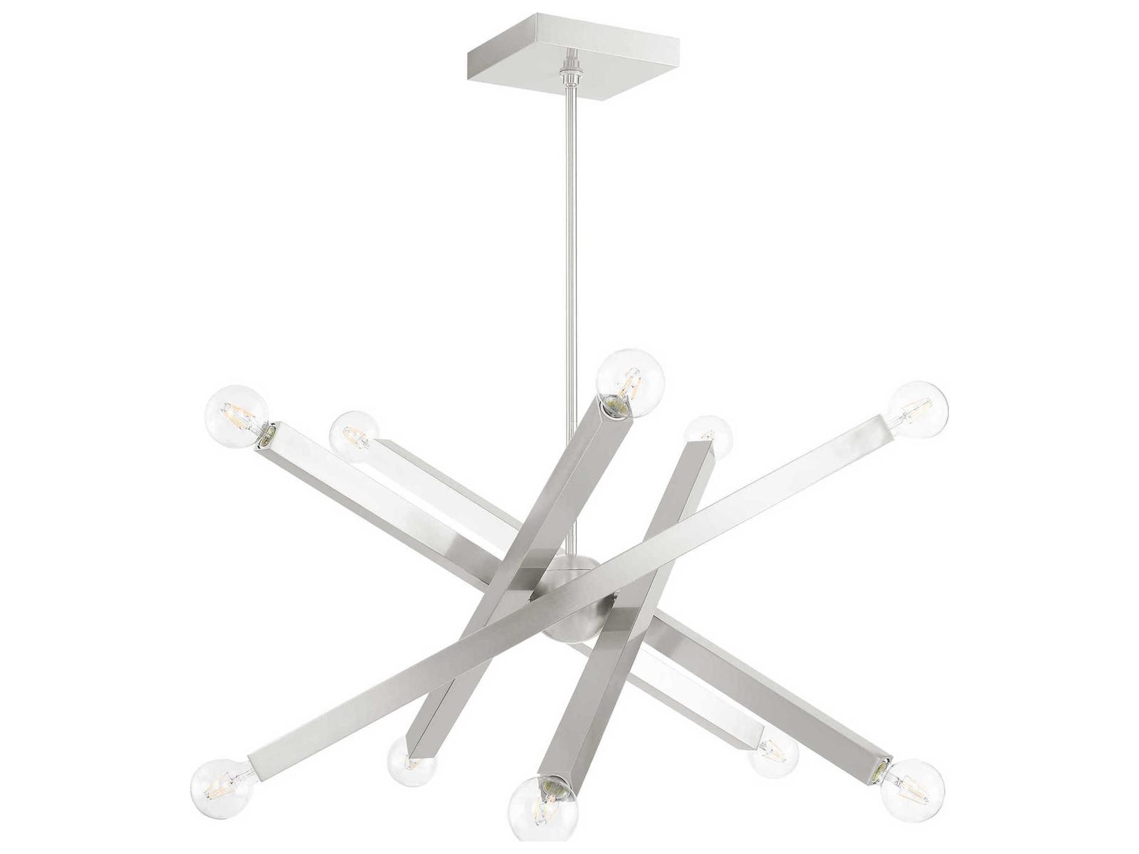 Livex Lighting Solna 10-Light Brushed Nickel Sputnik Chandelier