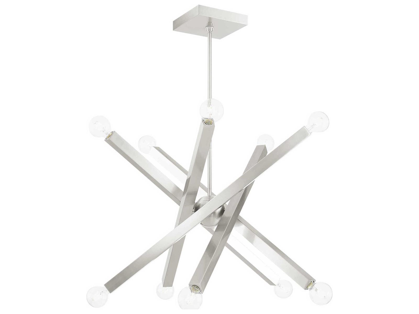 Livex Lighting Solna 10-Light Brushed Nickel Sputnik Chandelier